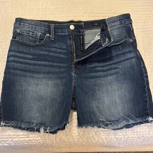 Lucky Brand Blue Jean Shorts with Distressed Raw Hem